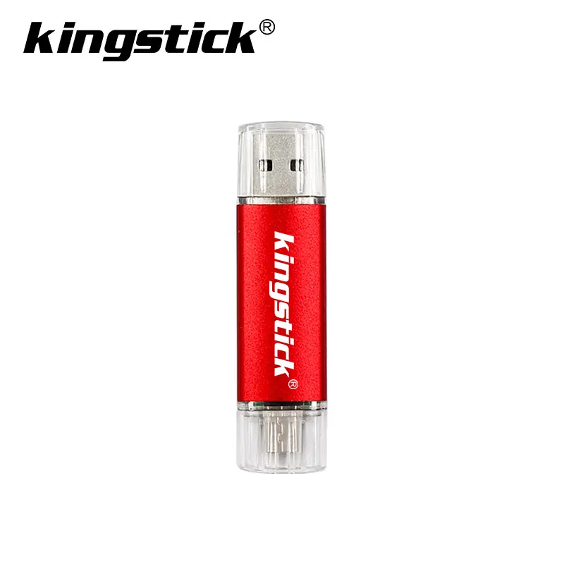 red Горячая Распродажа 2 в 1 USB флеш-накопитель 4 ГБ 8 ГБ 16 ГБ флеш-диск Флешка 32 Гб 64 Гб карта памяти USB OTG флеш-накопитель USB - Цвет: red