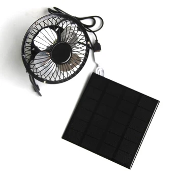 

NEW-2.5W 5V Solar Powered Panel Iron Fan For Home Office Outdoor Traveling Fishing 4 Inch Cooling Ventilation Fan Usb New-35