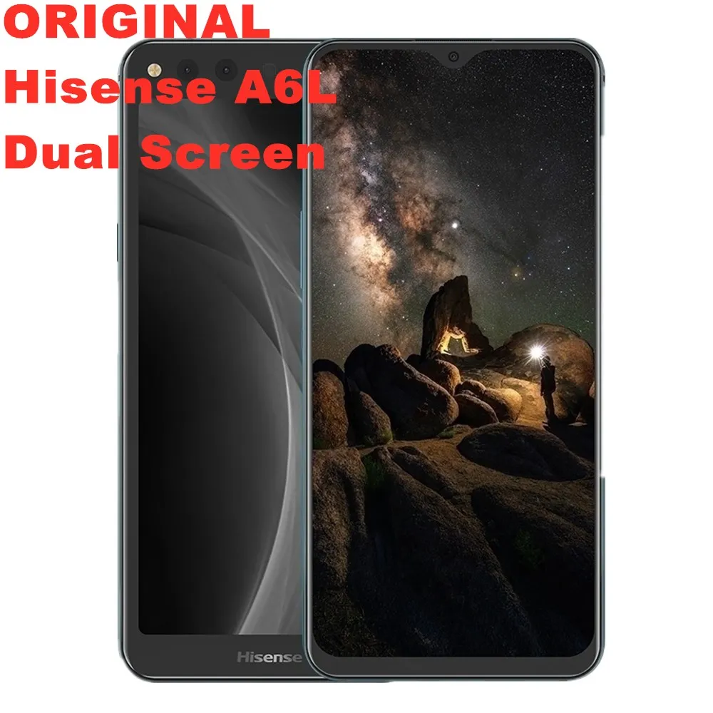 В наличии оригинальный Hisense A6L Смартфон Android 9 0 6 63 &quotдвойной экран AMOLED + 5 84&quot