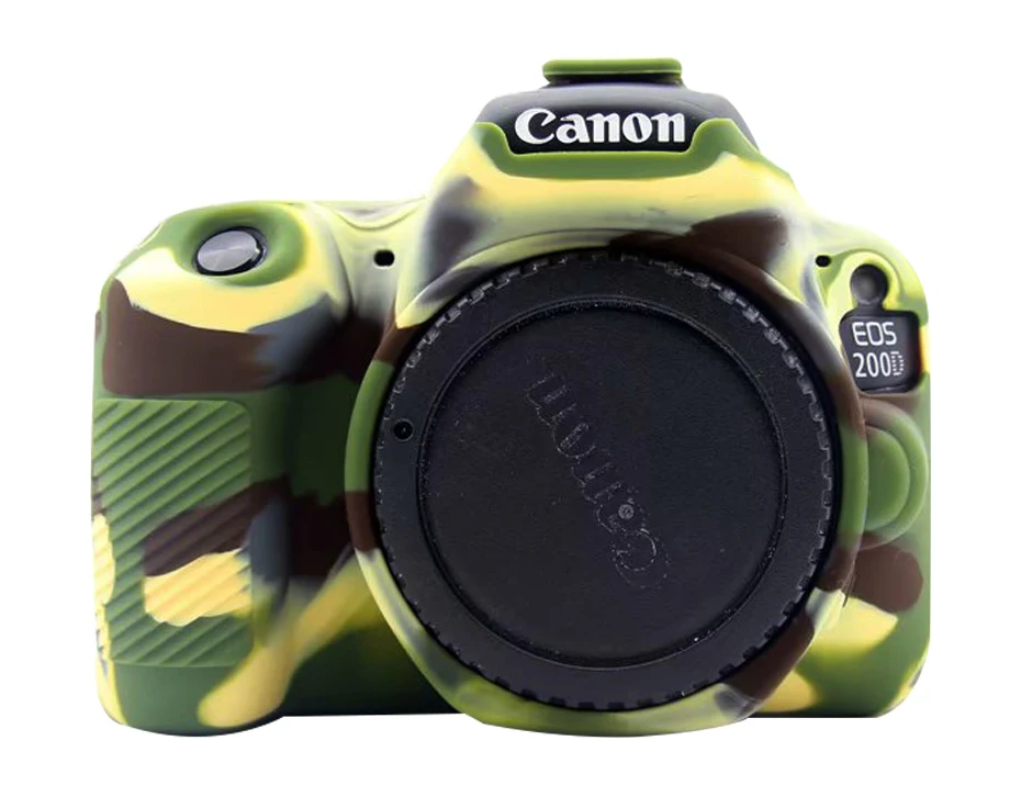 TENENELE Мягкий силиконовый чехол для Canon EOS 200D II камера защитная крышка корпуса резиновые чехлы для EOS 200dii камеры сумки аксессуары