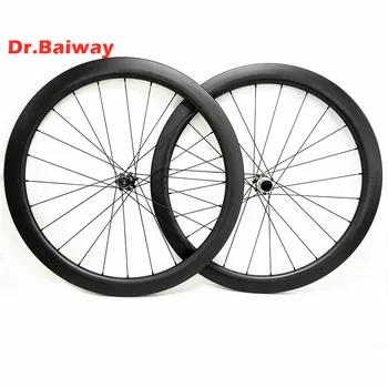 

700c wheelset 25*25mm tubeless asymmetry /center lock carbon disc wheels Powerway CT31 100*15 142*12mm carbon road bike wheelset