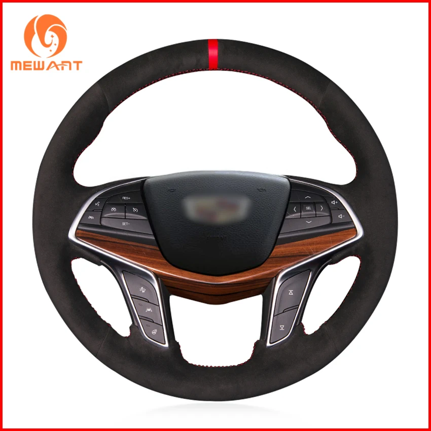 MEWANT Black Suede Car Steering Wheel Cover for Cadillac CT6 2016 2017 2018 XT5 Interior Accessories Parts | Автомобили и