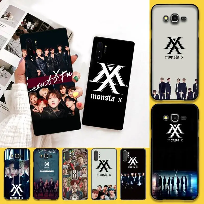 CUTEWANAN KPOP MONSTA X Новое поступление черный чехол для сотового телефона Samsung Galaxy J7 J8 J6
