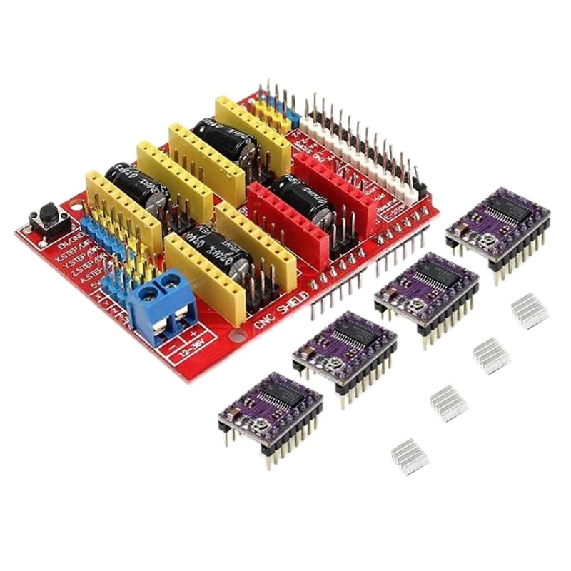 Щит с ЧПУ + 4 X Drv8825 драйвер комплект для Arduino 3D-принтеры | Компьютеры и офис