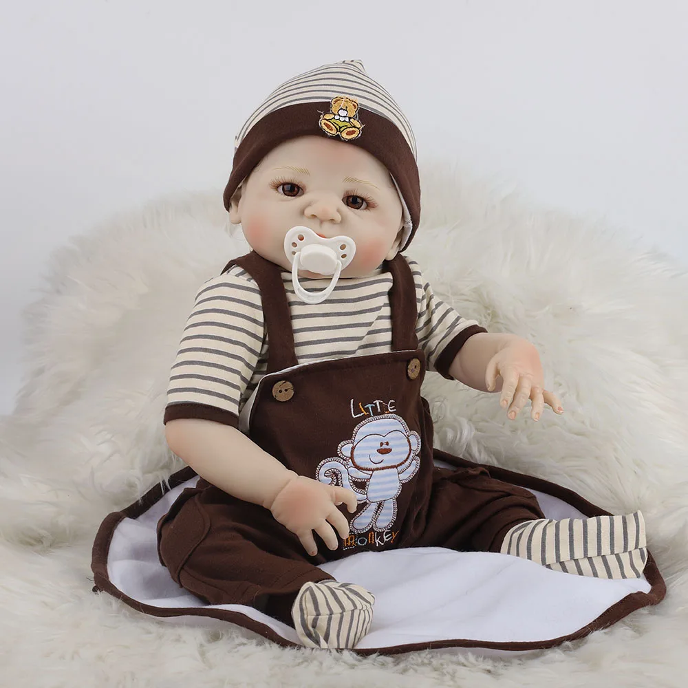

Isfriday 23 Inch Cute Reborn VIVI Boy Handmade Silicone Reborn Baby Doll Full Body Vinyl Babies Toy For Kid's Birthday Gifts