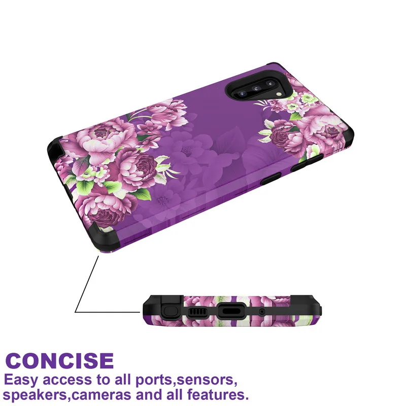 Чехол для телефона с цветами пиона для samsung Galaxy Note 9 10 Plus S10 S9 Plus Armor Case роскошный гибридный противоударный жесткий чехол 3 в 1