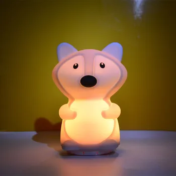 

Fox Music Lamp Wireless Bluetooth Speaker Player 9 Colors LED Night Light USB Rechargeable Silicone Lamp for Children Kids Baby