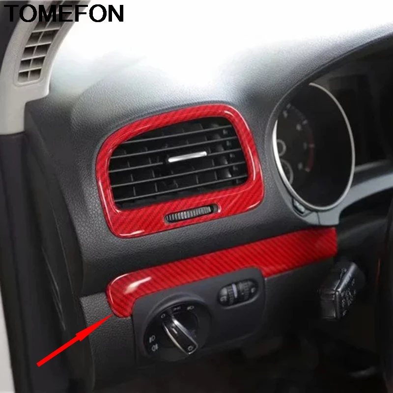 TOMEFON для Volkswagen Golf 6 MK6 2010 2011 2012 LHD Передняя средняя центральная консоль панель управления панель Крышка отделка интерьер ABS