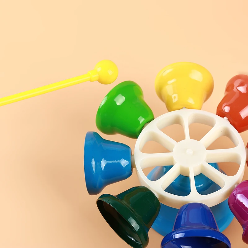 Ударный инструмент ручной колокольчик игрушки для детей колокольчики красочные ясные звук многоцелевой Октава Обучающие приспособления