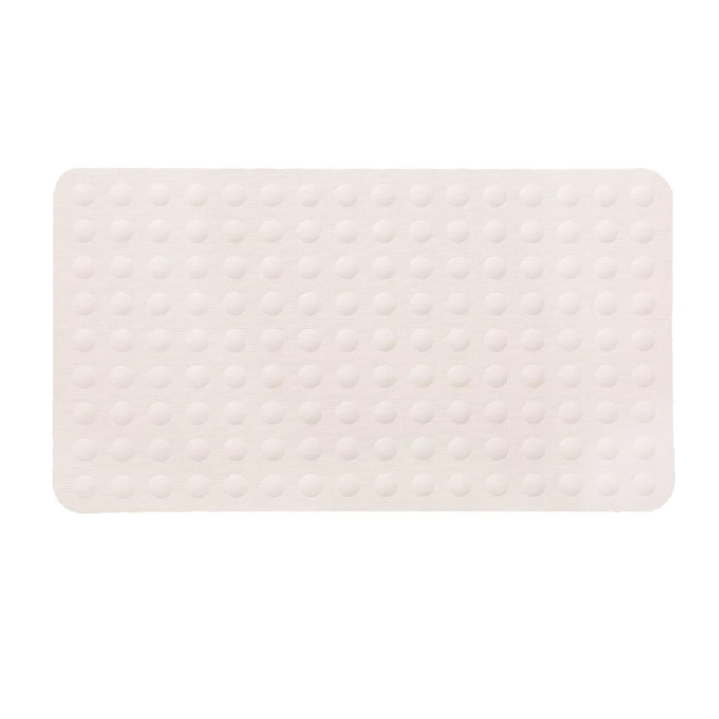 Bath Tub Mat,Non Slip Shower Mat with Suction Cup,Drain Holes,Natural