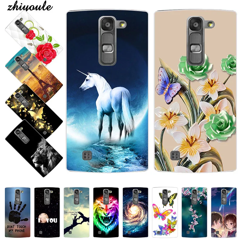 Задний чехол для LG Magna G4c H522Y H502f H500F H525N мягкий силиконовый из тпу с цветочной