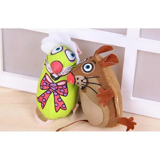 Маленький холст мышь для кошки котенок случайным образом кошки игрушки поставки красочные