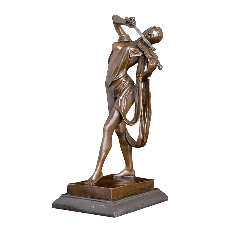 Украшение отеля Бронзовая статуя человек играя саксофон статуя скульптура для домашнего декора статуя - Цвет: AH-DS-556