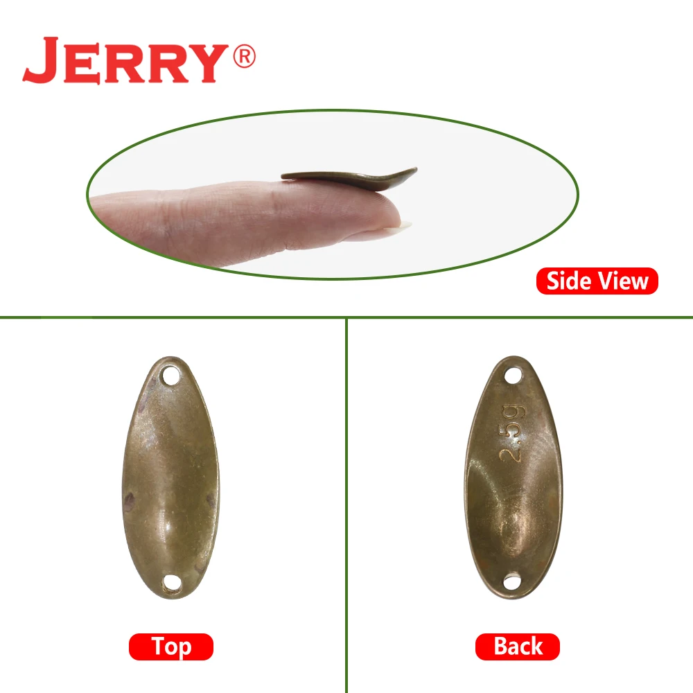 Jerry Unpainted Fishing Spoon Blanks Brass Metal Bait Serpent Blanks Body  Trout Perch Lures