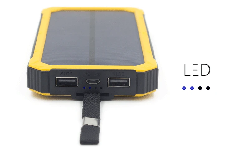 Solor Power Bank 30000mAh Powerbank External Battery Portable Fast Charger for All Smartphone with Solar Panel charger bank