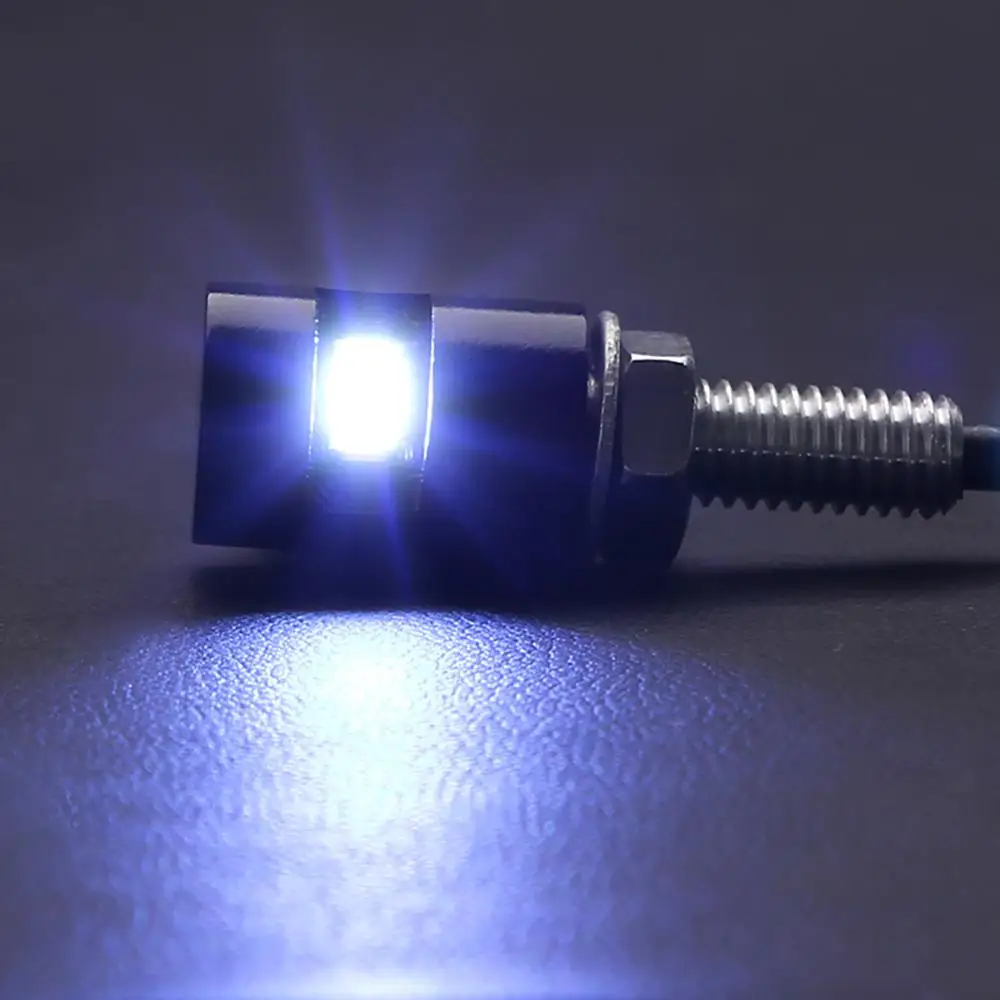 2Pcs Car Motorcycle Number License Plate Lights 12V LED 5630 SMD Auto Tail Front Screw Bolt Bulbs Lamps Light Source