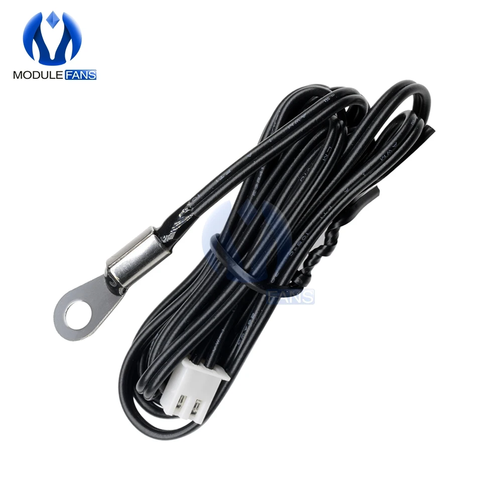 Probe Wire 1m W1209 DC 12 В красный синий зеленый белый светодиодный цифровой термостат контроль температуры переключатель термометра модуль+ NTC датчик водонепроницаемый - Цвет: Probe Wire 1m