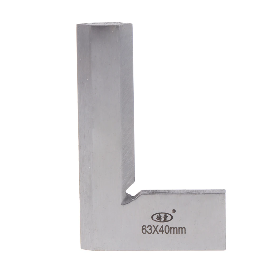 

63x40mm Try Square Ruler Angle Broadside L-Shaped 90 Degree Blade Measuring Tool Drop Ship Support