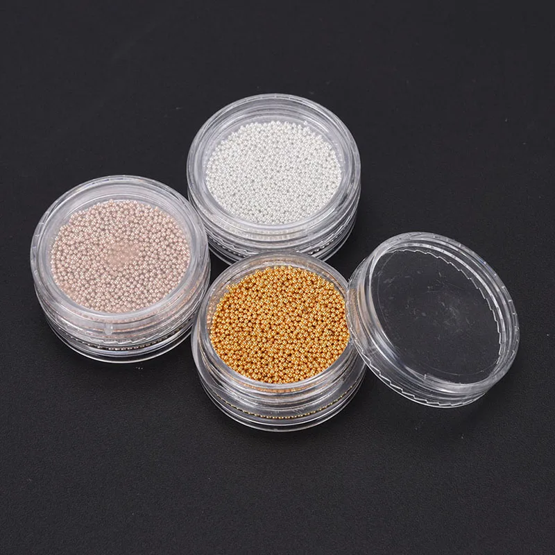 

0.6mm Mini Small Stainless Steel Beads Nails Art Decorations Rose Gold Gold And Silver DIY Tool Nail Studs Accessories