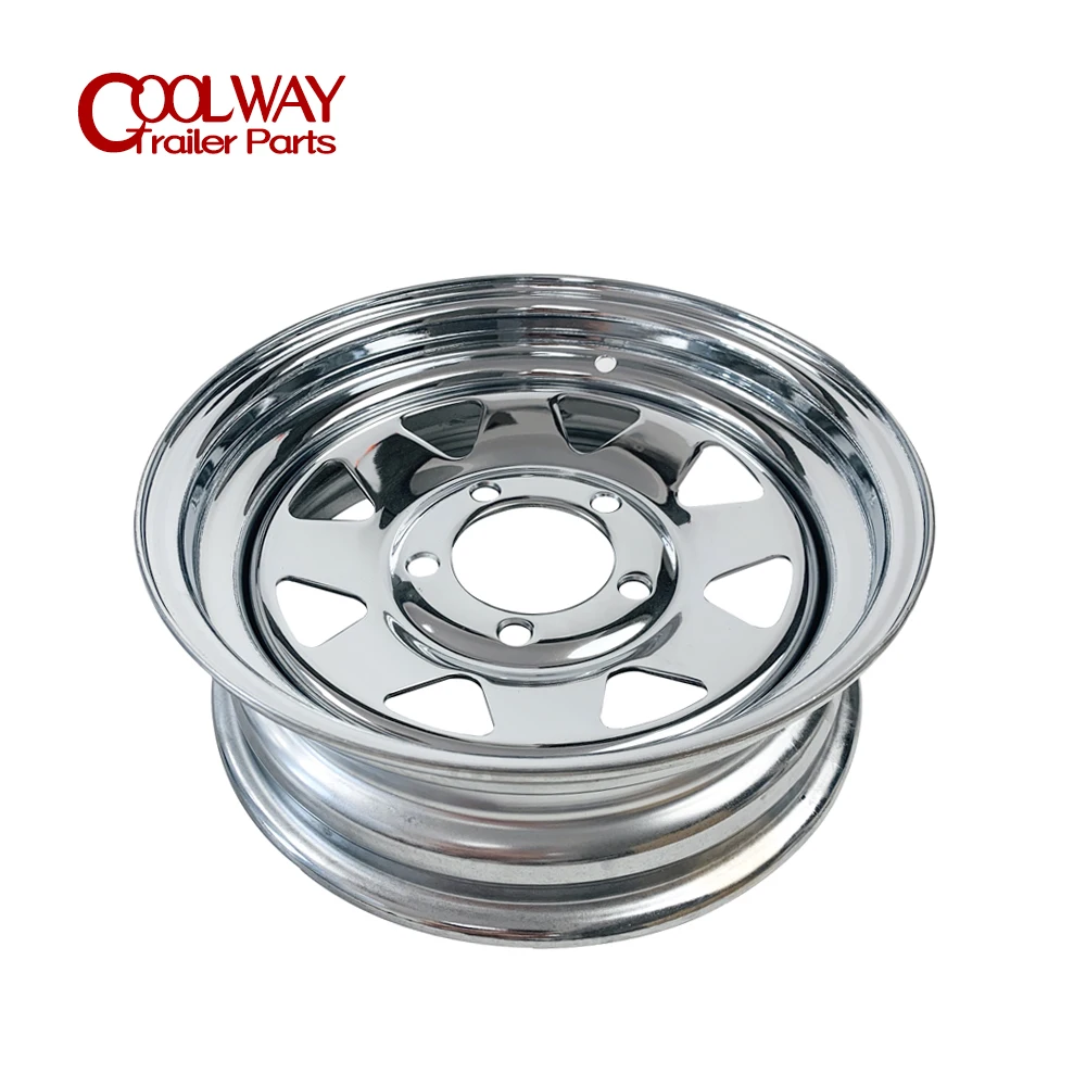 14 Inch X 5.5J Chromed Spoke Trailer Rim 5 -114.3 Car Bolt Pattern Caravan Boat RV Parts Accessories creativity 3d printers parts optical axis 100 200 300 320 350 400 500 mm smooth rods linear shaft rail cnc chromed diameter 8mm