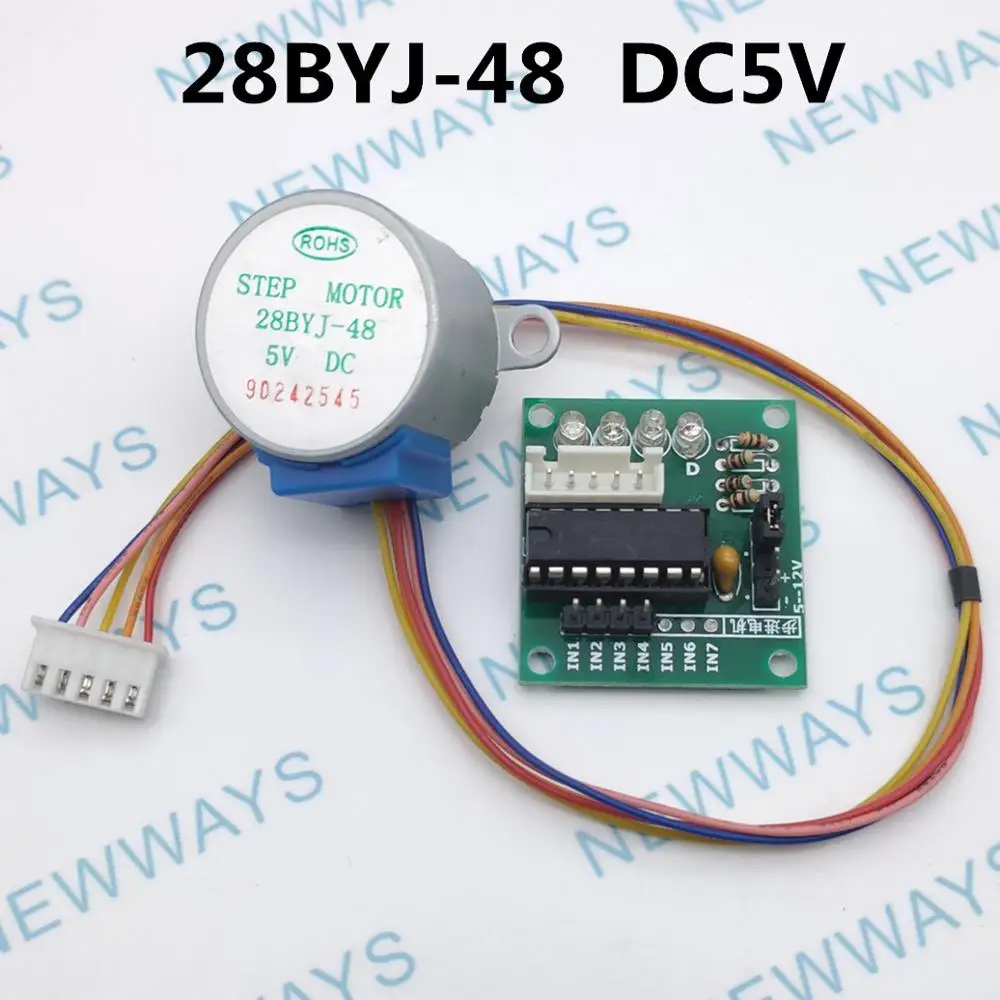Бесплатная доставка DC5V 28BYJ-48 28BYJ48 шаговый двигатель с ULN2003 драйвер платы для Arduino PIC MCU DIY