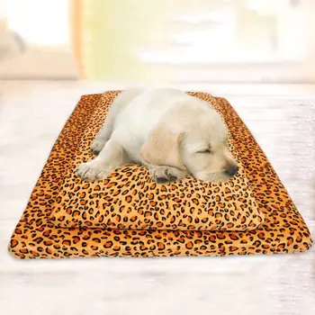 

Square Thickened Thermal Mat Leopard Print Cat Dog Warming Bed Pad for Pet Sleep