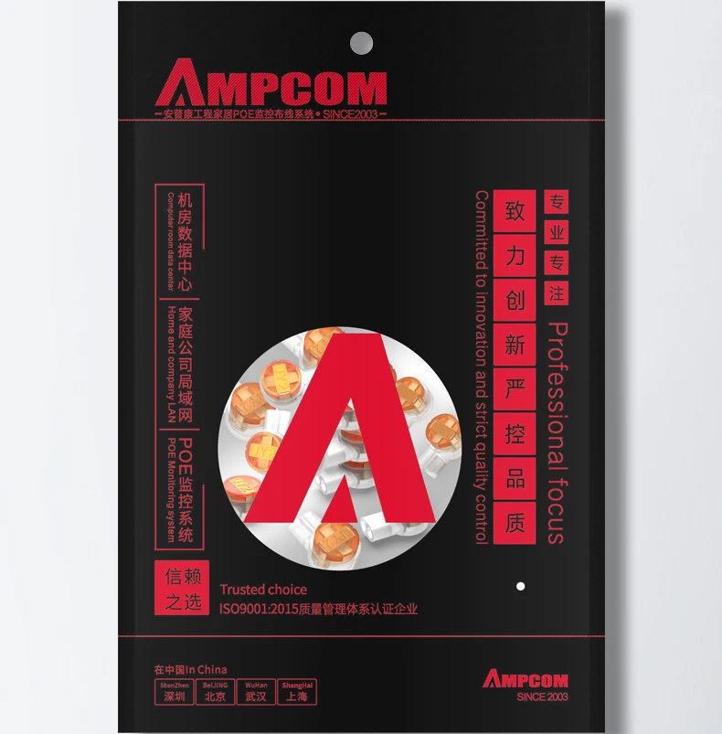 AMPCOM 100PCS Rj45 Connector Crimp Connection Terminals K2 Connector Waterproof Connectors K2 Network Cable Terminals