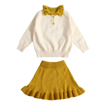

Long Sleeve Autumn Baby Girl Clothes Set Cotton Infant Girls Blouse Sweater Tops Short Skirts Casual Outfits Baby Set