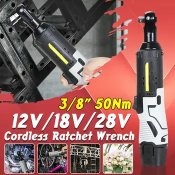 

Electric Wrench 1/4" 3/8" Cordless Ratchet 12v/18v/28v Rechargeable Scaffolding Right Angle Wrench Tool with Battery Charger Kit