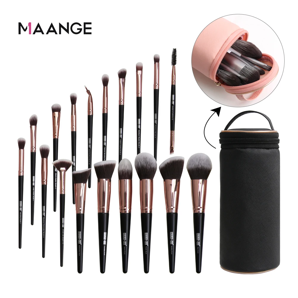 Hot Sale Makeup-Brushes-Set Eyeshadow Blush Hair-Foundation-Powder Professional Natural MAANGE Gjop09LX