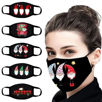 

1pc Adults Christmas Mouth Masks Mouth Cover Dust-proof Washable Earloop Mask Face Shields Outdoor Working Mascarillas