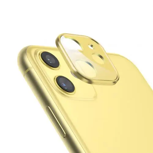 Yellow for iPhone 11 Металлический объектив камеры для iPhone секунд изменение объектива Кольцо крышка наклейка для iPhone 11 11Pro 11Pro Max задний объектив фольга - Цвет: Yellow for iPhone 11