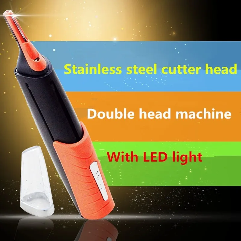 

Hot Multifunctional Orange Shaver Double Hair Repairer with LED Lights Electric Shaver 2W