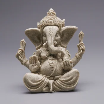 

Resin Ganesha Buddha Elephant Statue Sculpture Handmade Figurine