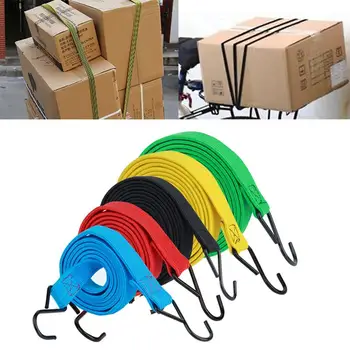 

Elastic Fixed Rope Practical Durable Random Color Carabiner Cord Fastener Camping Luggage Rope Sturdy Spring Belt Hook