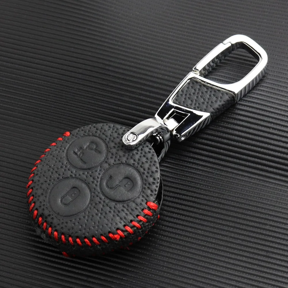 Кожаный дистанционный держатель брелок для Mercedes Benz Fortwo Forfour City Roadster Smart Fob оболочка рукав