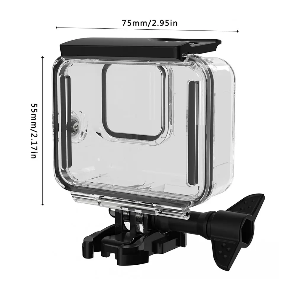60 м Корпус для GoPro HERO 8 черный жесткий защитный чехол для Go Pro Hero8 аксессуары для спортивной камеры