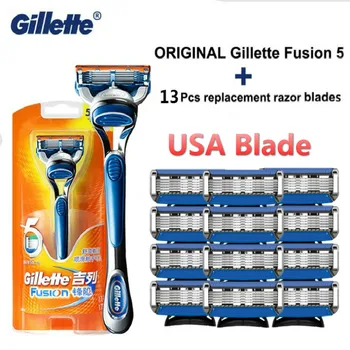 

Gillette Fusion 5 Shaving Machine Safety Razor Holder Face Shaver Cassettes Shave Beard Case With Replacebale Blades For Men