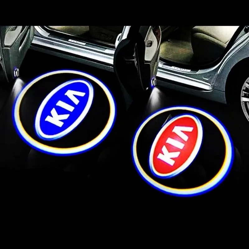 2PCS Wireless LED Car Door Welcome Logo Light for Peugeot Kia Renault Nissan Projector Shadow Lamp | Автомобили и мотоциклы