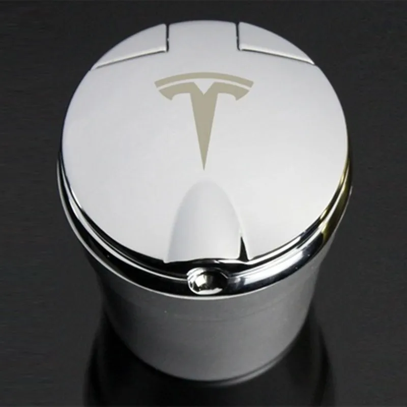 1 шт. высокое качество подходит для Tesla MODEL3 X пепельницы для авто с светодиодный светильник крышка пепельницы для авто интерьер автомобиля продукты