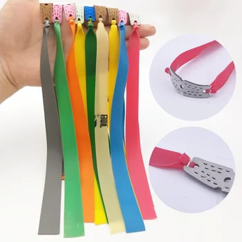 

Arrival10Pcs/set Outdoor Slingshot Powerful Elastic Flat Rubber Band Hunting Sports Catapult Kit Set Practical Random Color Bow