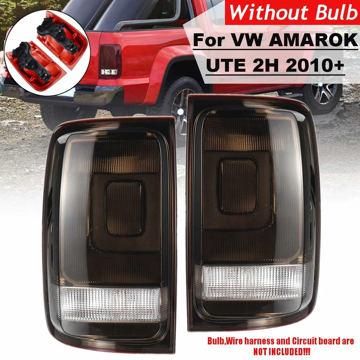 RH&LH Pair Taillight For Amarok LED Reverse Rear Tail light Lamp Smoked 2010 2011 2012 2013 2014 2015 2016 