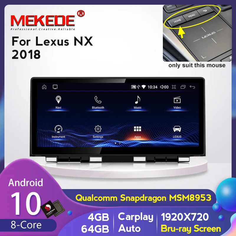NEW arrive!10.25&quot 8 core android 10.0 4+64G car radio gps navigation multimedia player for Lexus NX 200t 300h nx200T 2014 - 2018 |