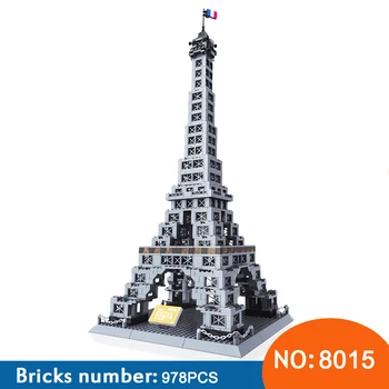 

Wange 8015 France Eiffel Tower Architecture Building Blocks Creative Model for Children Gifts Creator 10181