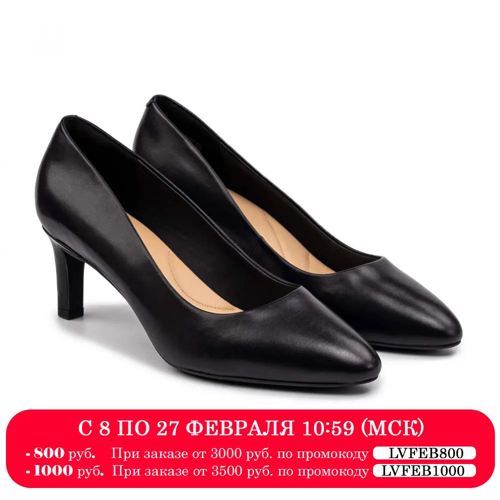 clarks black high heels