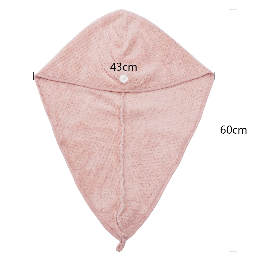 pink 1 шт., коралловый флис, быстросохнущая шапка для волос, полотенце, повязка на голову, шарф, впитывающая шапочка для душа, банное полотенце, аксессуары для ванной комнаты - Цвет: pink