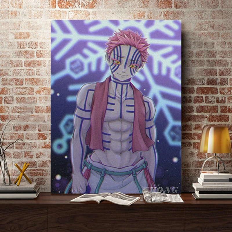 Luas superiores demônio slayer kimetsu não yaiba parede arte da lona para  sala de estar quarto estudo quarto dormitório arte decoração impressões -  AliExpress