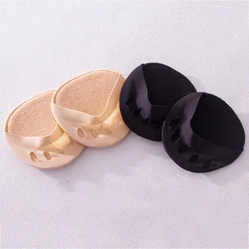 

Women Socks Sponge Silicone Anti-slip Lining Open Toe Heelless Liner Sock Invisible Forefoot Cushion Foot Pad Cotton Socks New