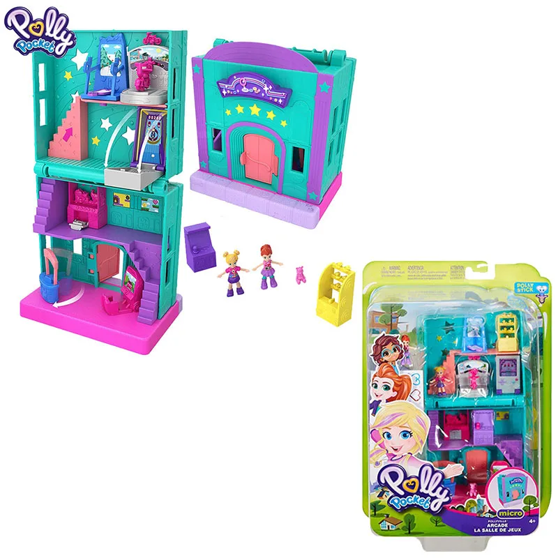 Polly Pocket Mini Polly Little Store Box девочки автомобиль игрушки Мир мини-сцена Игрушка девочка подарок Кукольный дом аксессуары Juguetes - Цвет: GFP41
