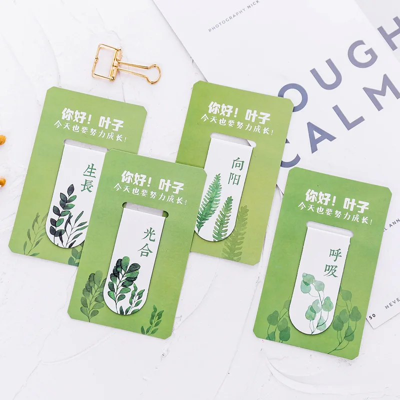 

Creative Exquisite Plant Magnetic Bookmark Small Fresh Book Student Folder Flip Book Office Supplies Children's Gift Stationery